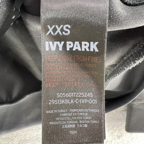 Ivy Park Sweatshirt Womens XXS Oversized Black Perforated Spell Out Logo - Picture 8 of 10